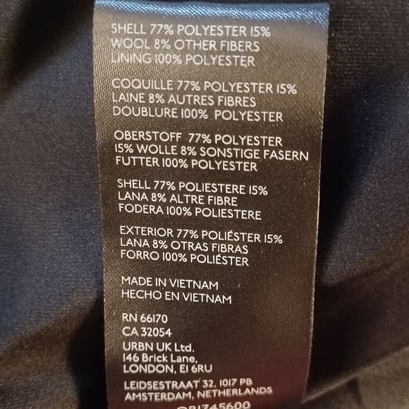 FREE PEOPLE Women's Highlands Wool Blend Plaid Pea Coat.XS - Picture 15 of 15